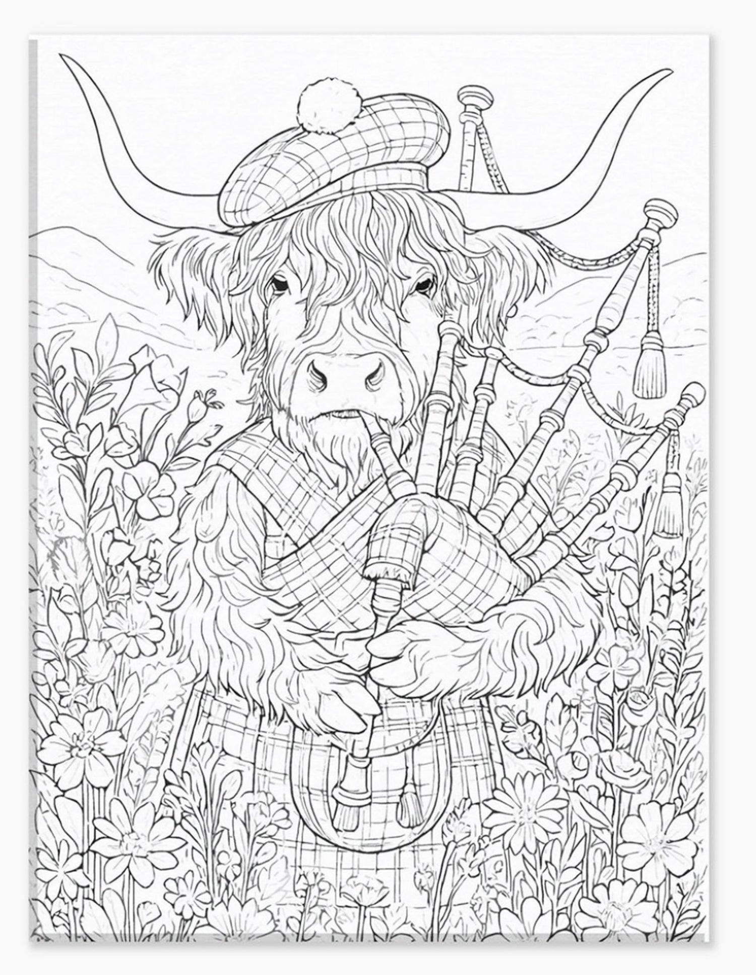 Paint your own Highland Cow canvas